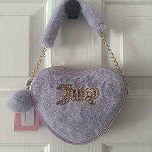 Juicy Couture Heart-Shaped Faux Fur Bag